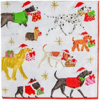 Entertaining with Caspari Christmas Delivery Cocktail Napkins, White