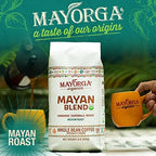 Mayorga Organic Coffee 12oz Mayan Blend - Medium Roast Whole Bean Specialty Grade Coffee, 100% Arabica, Slow Roasted, Chocolate and Floral Flavor with Low Acidity - USDA Organic, Non-GMO, Kosher