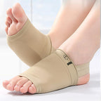 Arch Support Sleeves with Plantar Relief, Pain Flat Feet, Heel Spurs,with Built-in Gel pad Comfortable Compression Foot Sleeves 1 pairs (Beige)