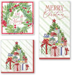 IHR Ideal Home Range Rosanne Beck 3-Ply Paper Napkins, 20-Count, 5" x 5", Christmas Presents Tree