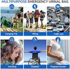 Urine Bag, 12PCS Disposable Pee Bags for Travel for Women Men, 900ML Emergency Urinal Bag and Vomit Bag, 2026 Spring Unisex Urinal Bags for Camping, Hiking, Traffic Jams, Pregnant, Patient