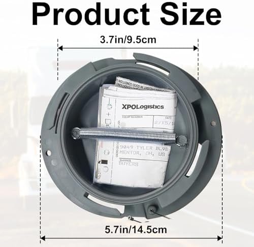 8 Pack Trailer Document Holder with Wire Attached Cover for Truck, ABS Plastic Document Holder Kit, Trailer Registration Card Holder, Opaque Gray