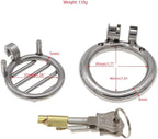 Hollow Breathable Stainless Steel Chastity Lock Metal Male Cage Chastity Device Beginner Cage to Prevent Erection Bondage Male Chastity Cage 50mm