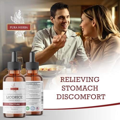 Pura Herba Licorice Root Liquid Extract | Alcohol-Free, Vegan, Non-GMO, Gluten-Free | 2 oz Liquid Herbal Organic Tincture
