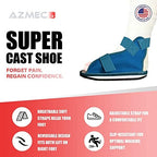 Economy Super Cast Shoes, Postoperative Cast Boot For Fracture Feet, Supports Surgical Foot Protection, Stables Ankle Joints, Size Large 5-1/4"W x 13"L