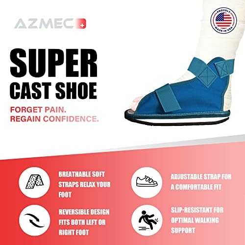 Economy Super Cast Shoes, Postoperative Cast Boot For Fracture Feet, Supports Surgical Foot Protection, Stables Ankle Joints, Size Large 5-1/4"W x 13"L