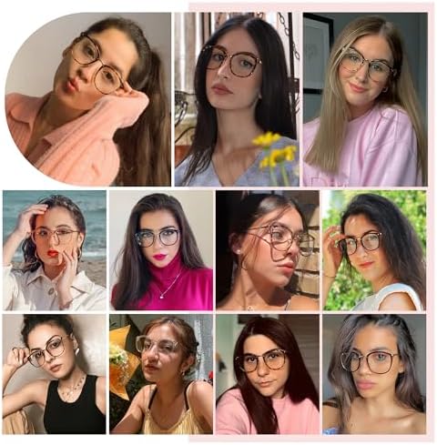 Cyxus Blue Light Glasses for Woman, Stylish Cat Eye Blue Light Blocking Computer Glasses for Working, Laptop and Screen Use