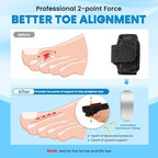 Hammer Toe Straightener - 2Pcs Hammer Toe Corrector for Women & Men - Toe Splints Relief for Hammer, Bent, Curled, Broken Support - Toe Wraps for Standing, Resting, Walking