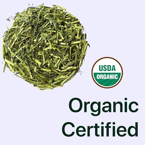 One With Tea Organic Japanese Kukicha Green Tea Loose Leaf – Premium Twig Tea from Japan, Whole Leaf Stems & Leaves, USDA Organic, Mild & Smooth Flavor, Traditional Japanese Green Tea