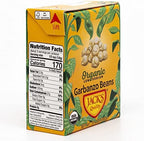 Jack's Organic Chickpeas Garbanzo Beans 13.4 oz. | Packed with Protein and Fiber, Heart Healthy, Low Sodium & Non GMO | (8-PACK)