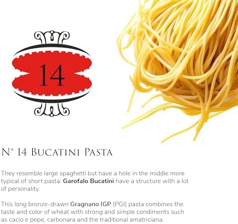 Garofalo – Premium Durum Wheat Semolina Bucatini Pasta, Italian Made, Bronze-Drawn, Al-Dente, One-Ingredient Pasta (2 pack)