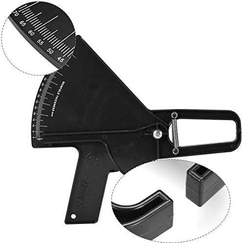 Body Fat Calipers, Skinfold Caliper 2 Colors 0-80MM Fat Measuring Test Slim Skinfold Caliper Measure Tester (Black)