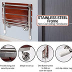 HanDuo Folding Shower Seat Wall Mounted Bath Shower Stool Solid Wooden Bench with Legs for Adults Entryway Bathroom Corridor