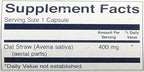 Swanson Full Spectrum Oat Straw 400 Milligrams 60 Capsules