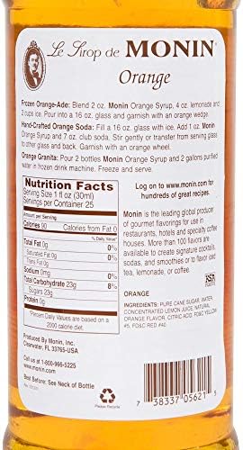 Monin Orange Syrup 750ml