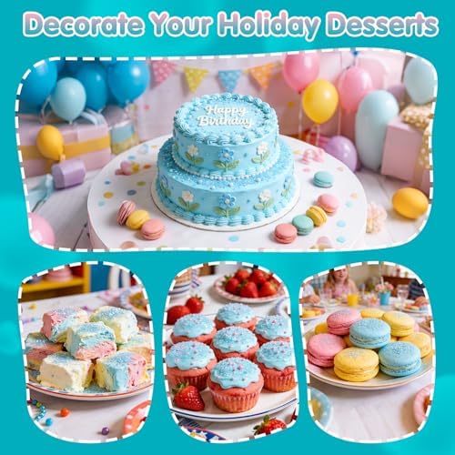Edible Blue Sprinkles,150g,Bright Blue Sanding Sugar for Cake Decorating,Sky Blue Sprinkle Crystals Mix for Cookie,Ice Cream,Fondant Cake,Caramel Apples,Cupcakes,Desserts Toppers,Birthday Party,Festival Mother's Day Baking Decoration Supplies