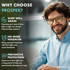 Prospek Blue Light Blocking Glasses – Clear Lens for Office&Work, Yellow/Amber Lens - Evening Use, Reduce Eye Strain, Unisex