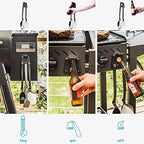 Dreamfarm Set of BBQ Grill Tools Premium & Durable Barbecue Set with Brizzle, Clongs, Chopula, & Magnetic Utensil Holder - Stainless Steel