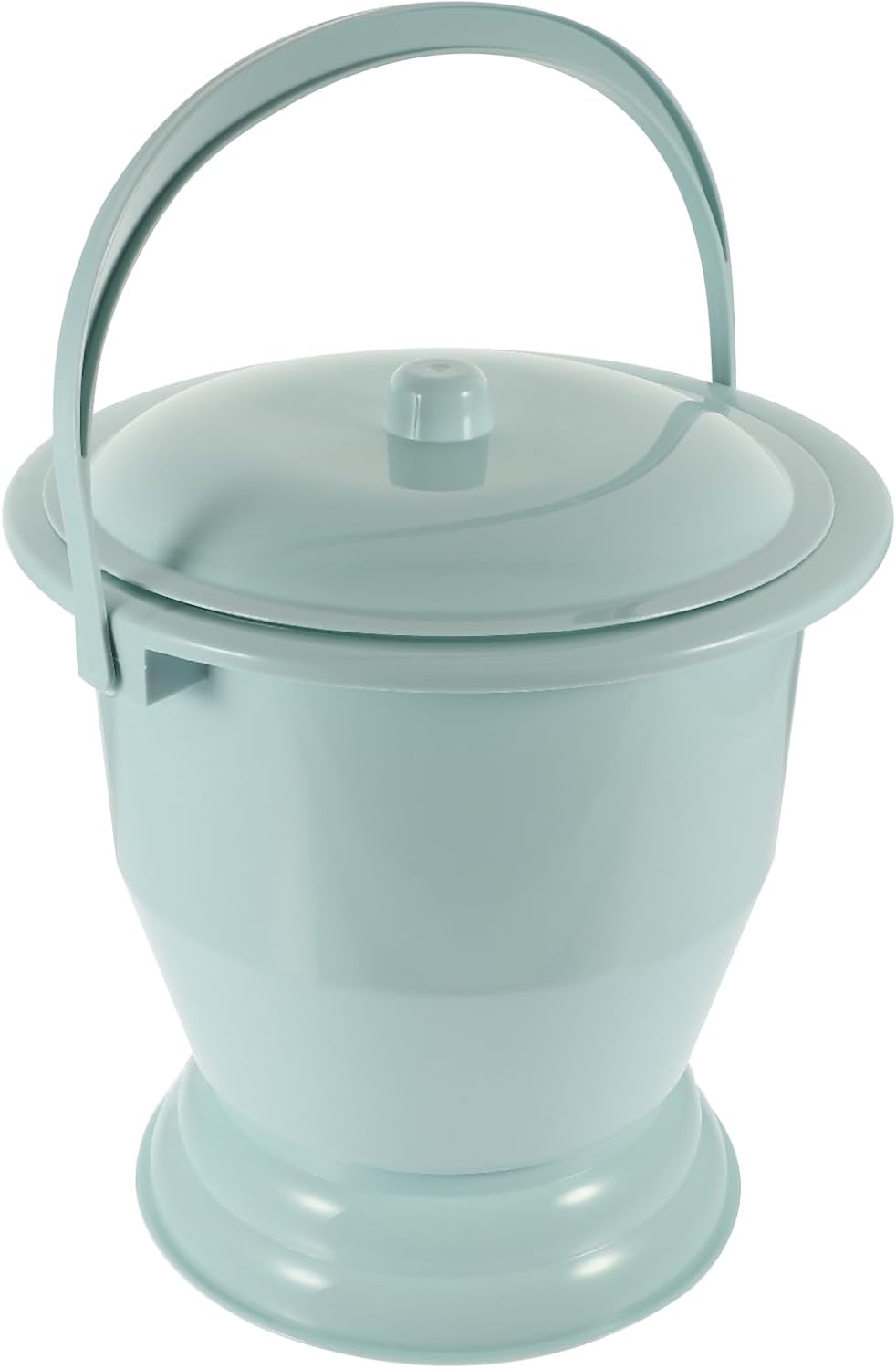 Beaupretty Portable Bedpan with Lid 9.25 Inch Lightweight Chamber Pot Urine Bucket for Kids Elders Women Compact Peeing Pan for Home and Travel