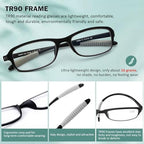 DOOViC 4 Pack Reading Glasses for Women Men Blue Light Blocking Reading Glasses TR90 Flexible Lightweight Readers 1.5