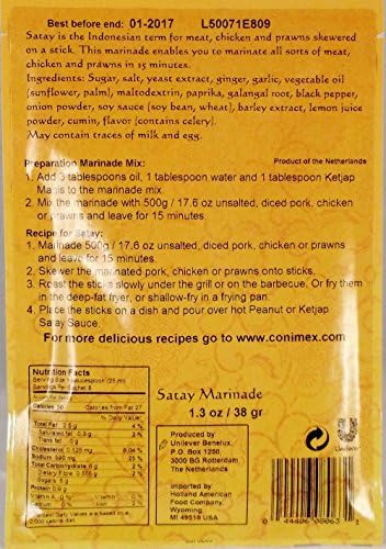 Conimex Satay Marinade Mix Indonesian Pork and Chicken 1.3 oz / 38 g
