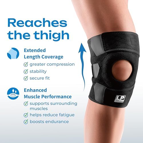 LP 758CA Knee Brace for Meniscus Tear, Arthritis Pain Relief & Patella Support – Adjustable Compression with Patella Pad & Tendon Strap for LCL, Tendonitis, Running, Squats, Weightlifting, and Sports Recovery (One Size, 1pc)