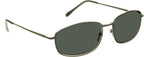 proSPORT Full Lens Sun Readers for Men Women, Non Bifocal Reading Sunglasses, Rectangle Metal Frame Smoke Lens +1.00–+3.50