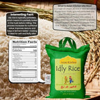 Asian Kitchen Idly (Idli) Rice 4-Pound Bag, 4lbs (1.81kg) Short Grain Rice ~ All Natural | Vegan | Indian Origin | Export Quality