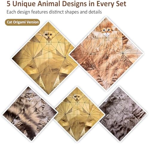 CHVILIDM Origami Paper for Cat and Dog Creations – Smooth Folding Sheets for Detailed Animal Designs, Artistic DIY Projects, and Display-Worthy Decor