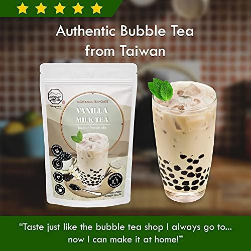 Vanilla Bubble Milk Tea Instant 3in1 Powder Mix - 1kg (33 Drinks) | For Boba Tea, Milkshake, Blended Frappe and Bakery | Authentic Taiwan Recipe | Zero Trans Fat, No Preservatives by Moriyama Teahouse