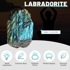 1.1lb Bulk Raw Labradorite Rough Crystal-Natural Labradorite Raw Stones Crystal for Tumbling, Cabbing, Fountain Rocks, Decoration, Polishing, Wire Wrapping, Wicca & Reiki Crystal Healing