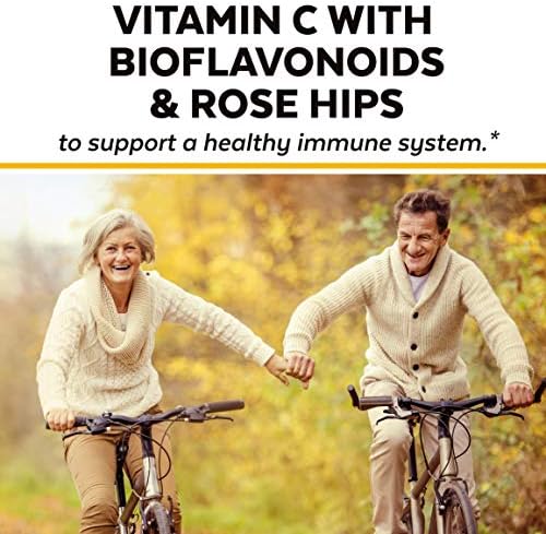 Viva Naturals Vitamin C, 1000 mg, 250 Vegetarian Capsules – with Citrus Bioflavonoids & Rose HIPS, Non-GMO for Immune Support & Antioxidant Protection