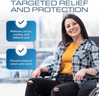 Kölbs Gel Extreme Wheelchair Seat Cushion, Coccyx, Sciatica & Tailbone Pain Relief, Ideal for Office, Kitchen Wheelchairs and Auto, 16 x 16 Inch Seat, 3 Inch Thick