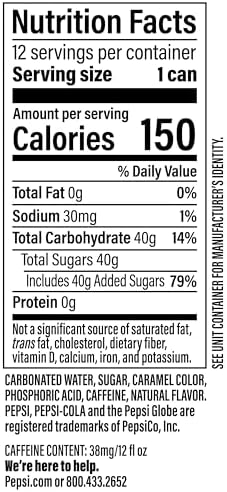 Pepsi Real Sugar Soda, 12 Fl oz Cans, (12 Pack), Cola, Soda Pop (Packaging May Vary)