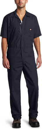 Dickies Men's Short Sleeve Coverall – Zipper Front Work Jumpsuit for Mechanics, Industrial Overall Uniform