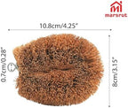 3pcs Tawashi Vegetable Scrub Brush, Coir Vegetable Brush, 100% Natural Coconut Scrubber, Japanese Fiber Clean Brush for Kitchen Cleaning Fruit Vegetable Needs, Dark Brown
