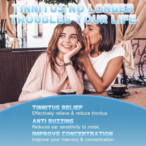 Tinnitus Relief for Ringing Ears, Ear Ringing Relief Drops to Reduce Ear Noise & Improve Hearing, Natural Herbal Blend and Tinnitus Drops Support Healthy Hearing Light Blue 30ML