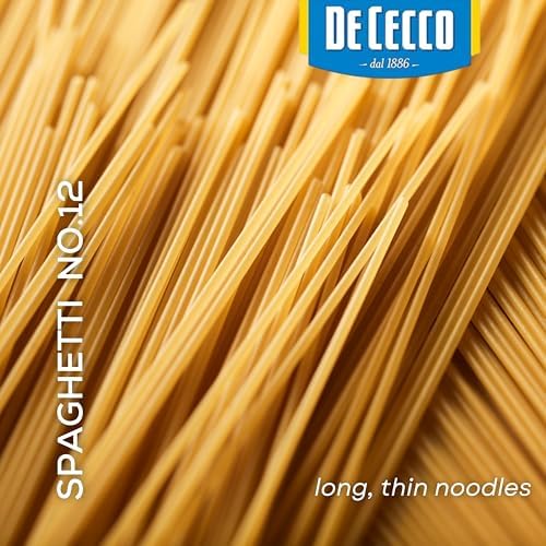 De Cecco Spaghetti No. 12 Pasta, 16 Oz (Pack of 20), Authentic, Slow Dried, Made with Durum Wheat, Versatile Pasta for Sauces & Recipes, Made in Italy