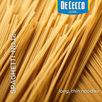 De Cecco Spaghetti No. 12 Pasta, 16 Oz (Pack of 20), Authentic, Slow Dried, Made with Durum Wheat, Versatile Pasta for Sauces & Recipes, Made in Italy