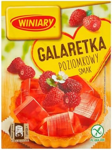 Winiary Galaretka o Smaku Poziomkowym Wild Strawberry Jelly Mix (5-Pack)