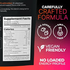 Guarana Powder Fruit-Punch Flavoured with Yerba Mate & Rhodiola Rosea, Sugar-Free, Vegan, 40mg Caffeine, 60 Servings (300g) by Mura Wellness