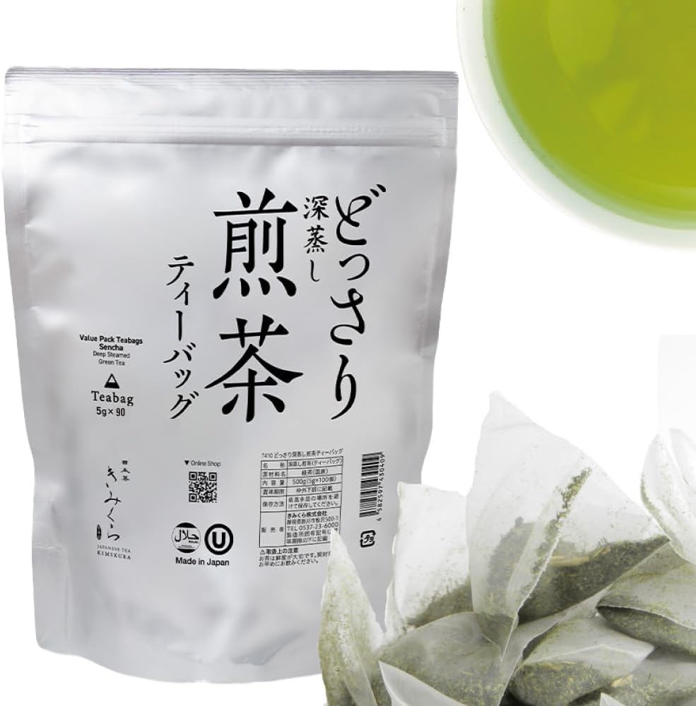 Sencha Green Tea 90 Tea Bags Bulk -from Shizuoka Japan | Japanese Tea KIMIKURA