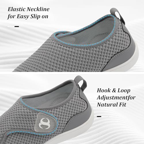 Womens Walking Shoes Comfortable Wide Diabetic Shoes Adjustable Zero Drop Edema Shoe Breathable Neuropathy Nursing Shoes Casual Wide Width Sneakers