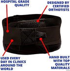 Lumbosacral Orthosis Back Brace For Lower Back Pain Relief, Rehabilitation, and Recovery, Breathable & Adjustable for All-Day Comfort, Medical Grade Unisex Black Design for Extra Large Waist Size