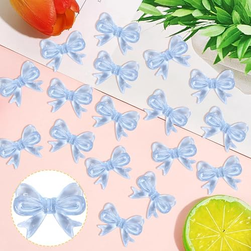 Rsstarxi 30 Pack Bow Cupcake Toppers Bow Cake Toppers Bowknot Cupcake Picks for Bow Themed Bridal Baby Shower Girls Birthday Wedding Party Cake Decorations Silver
