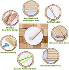 Wooden Dowel Rods, 200PCS 1/8 x 6 Inch Round Wooden Sticks for Arts Crafts, Home Decor, Cake Support, Photo Booth Props, Unfinished Natural Hardwood Sticks