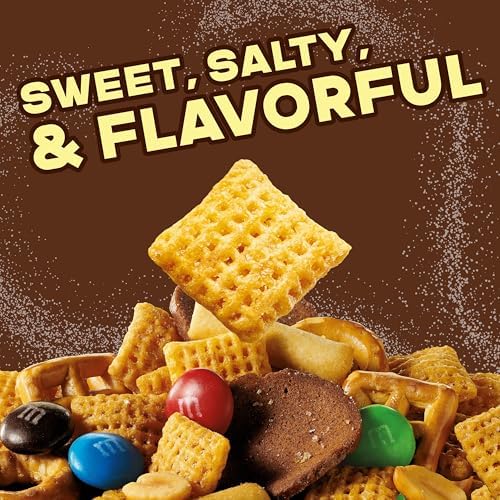 Chex Mix Sweet and Salty Recipe Snack Mix, with M&Ms Milk Chocolate Candies, Family Size, 13.5 oz