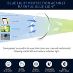 4 Pack Blue Light Blocking Glasses with Spring Hinges,Colors Lightweight Glasses for Women,Anti Glare UV Computer Eyeglasses