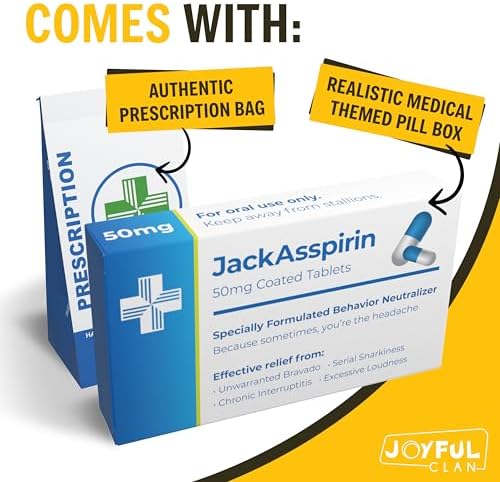 Funny Joke Prank Pill Box Gag Gifts for Men - Gifts for Him Xmas Secret Santa Christmas Stocking Filler for Women - Novelty Birthday Gifts for Boyfriend Dad - Unique Inappropriate Gift