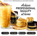 MONÉGASQUE Gold Edible Glitter for Drinks 15g – Edible Glitter for Cakes & Cocktails - Gold Luster Dust for Cocktail, Mothers Day Cake Toppers, Food Decorations Sprinkles Spray - Drink Shimmer Powder